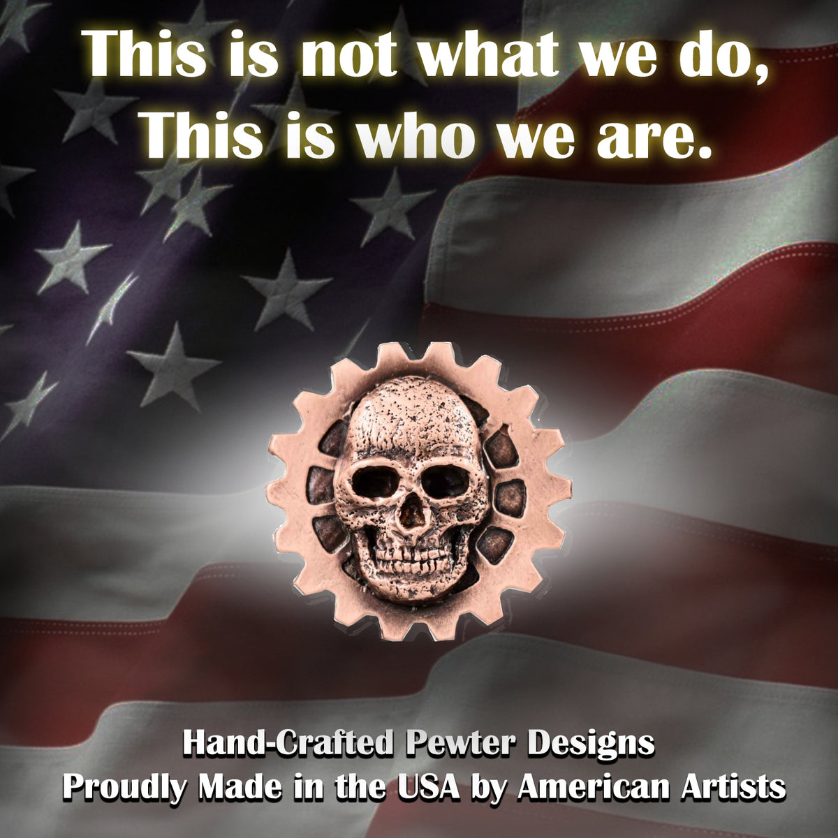 Gear With Skull Pin G034