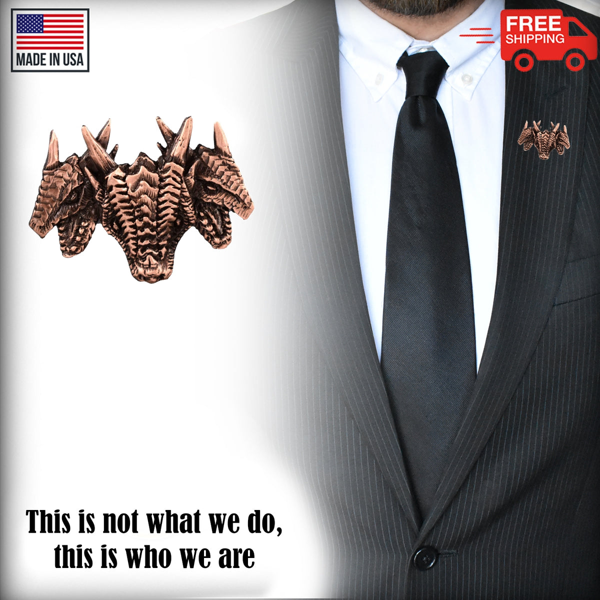 3 Headed Dragon Pin G046