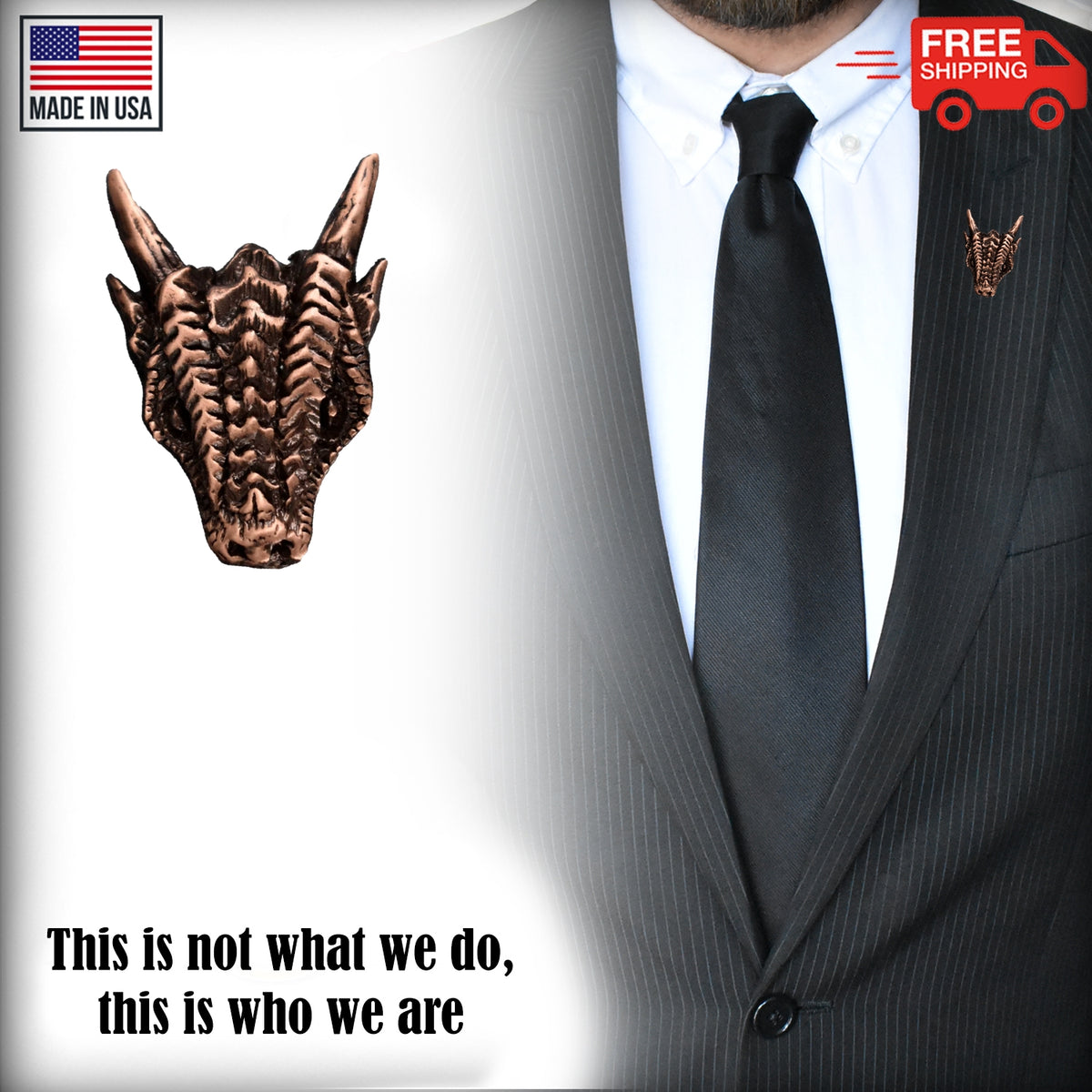Dragon Face Pin G047
