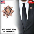 Flower With Yin Yang Pin G067
