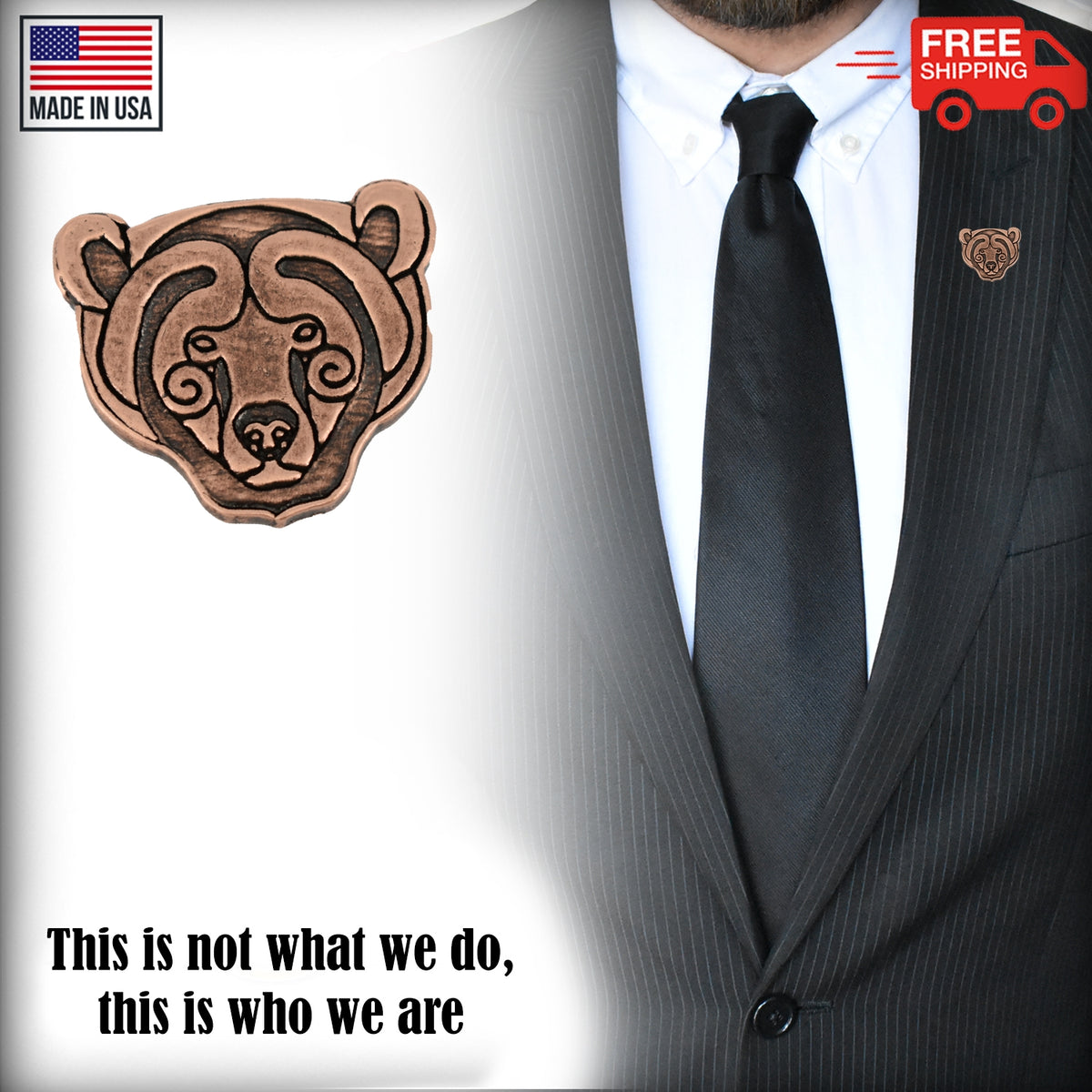 Bear Head Pin G106