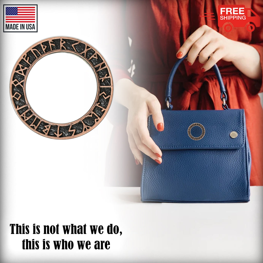 Runes Circle With Open Cutout Pin G116