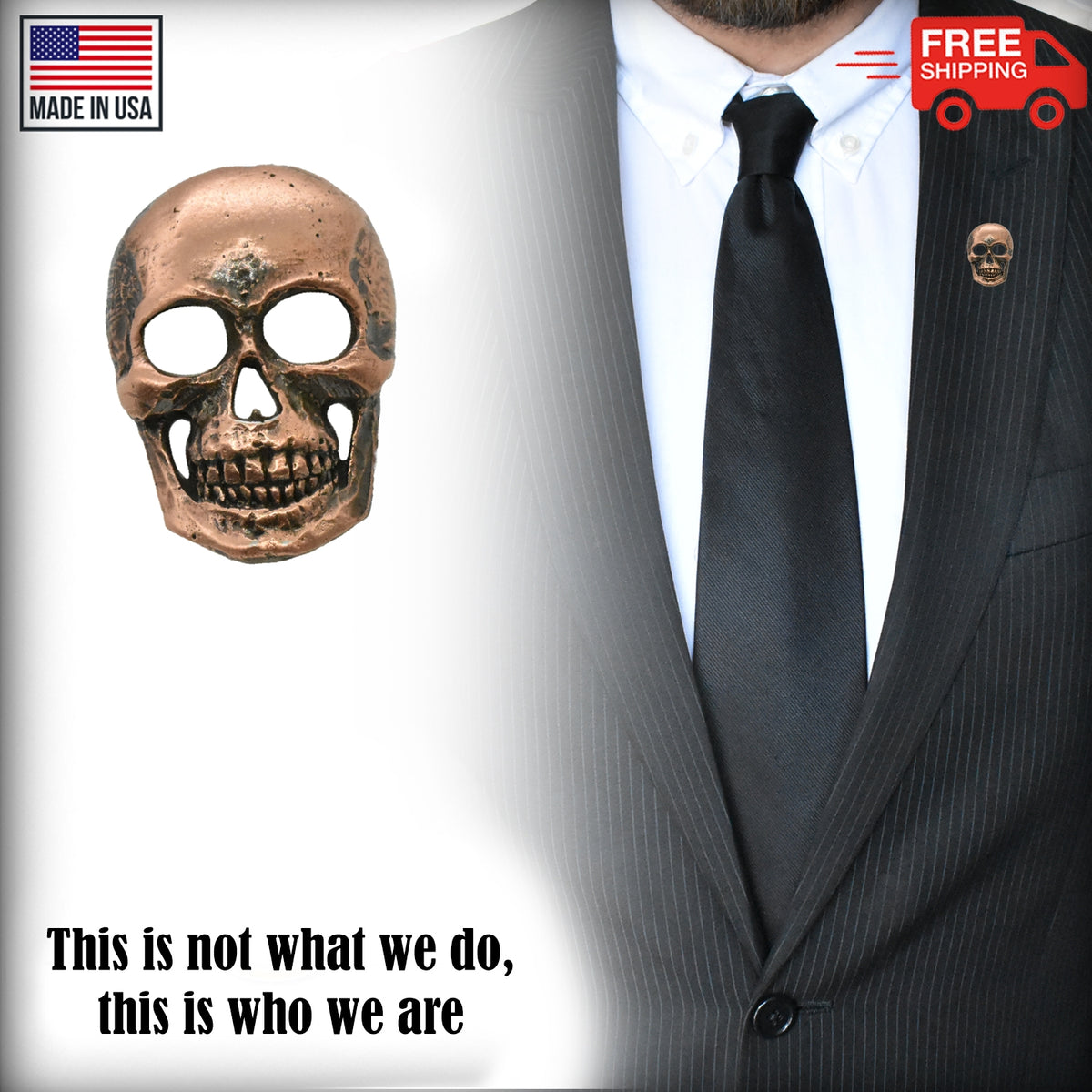 Skull With Full Jaw Pin G130