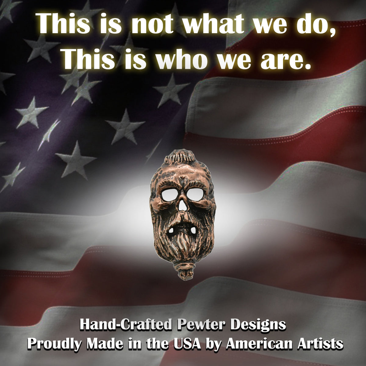 Skull With Beard Pin G134