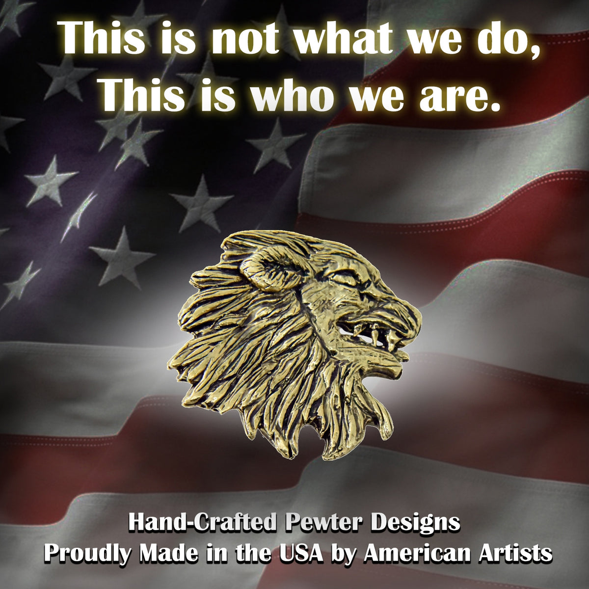 Medieval Lion Head Pin G005