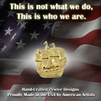 Wooden Sailing Ship Pin G012