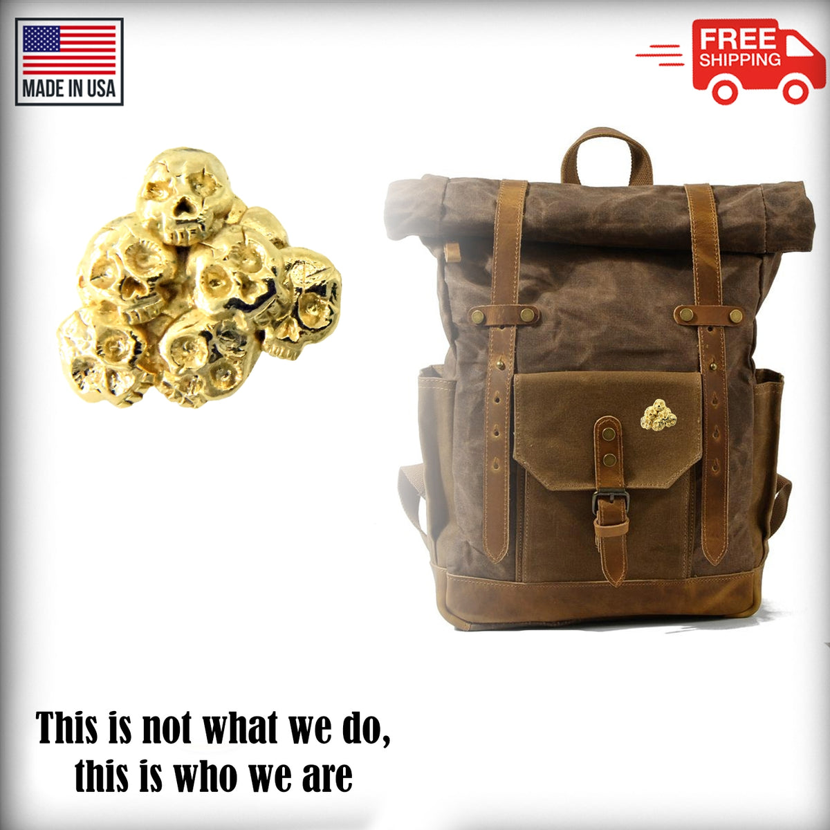 Skull Pile Pin G014