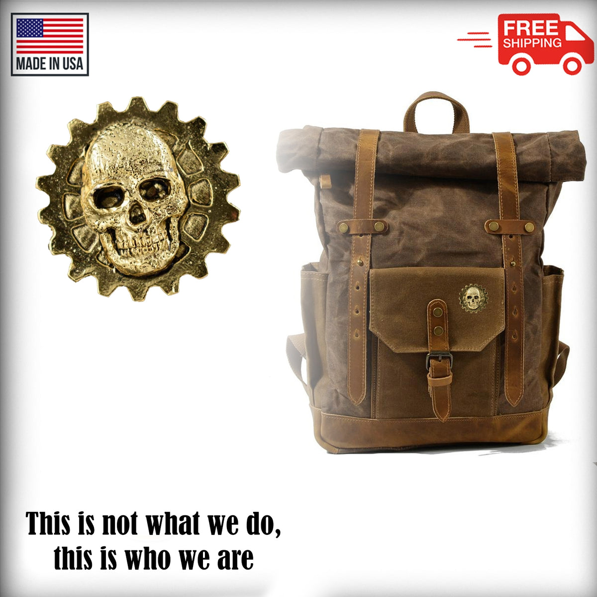 Gear With Skull Pin G034