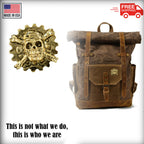 Gear With Skull And Bones Pin G035