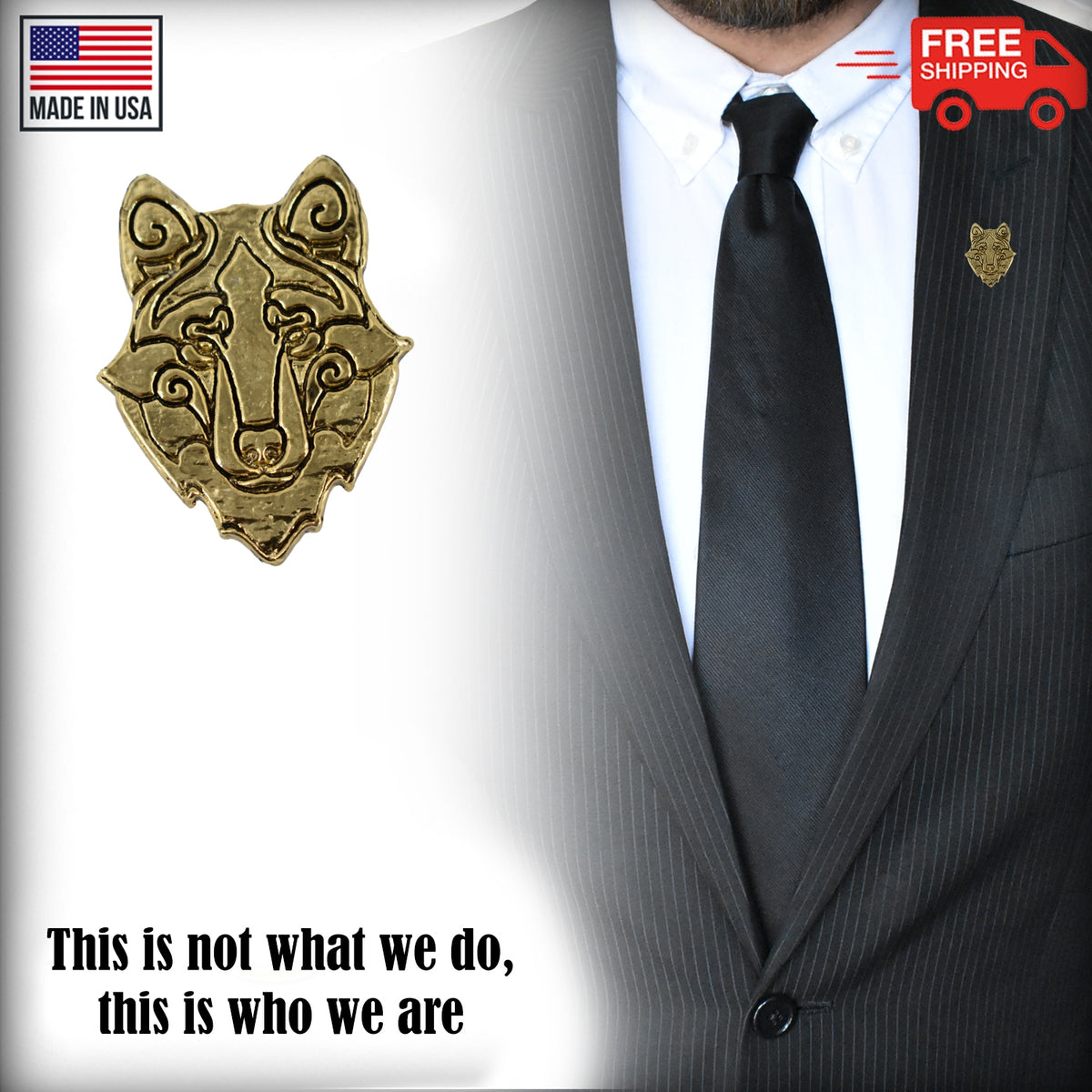 Wolf Head Pin G105