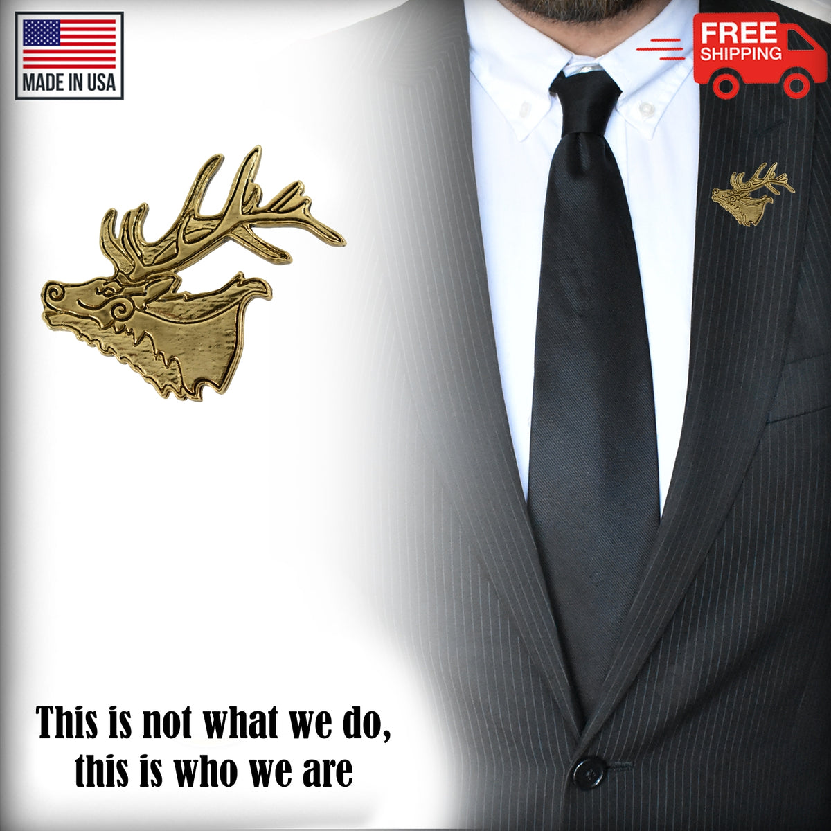 Elk Head Pin G107