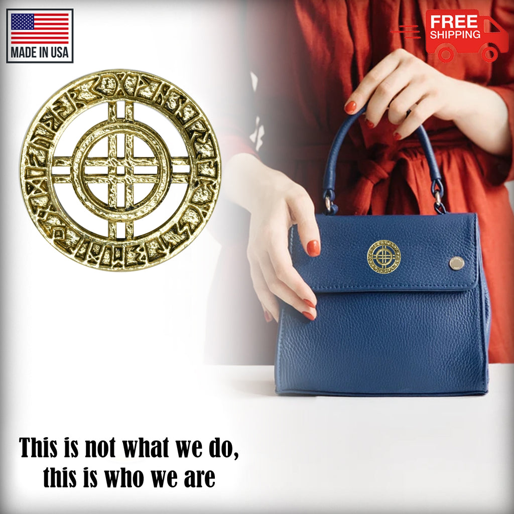 Runes Circle With Cutout Pin G112