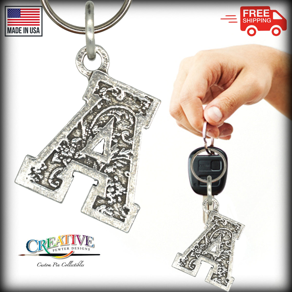 Letter A Keychain L001KC