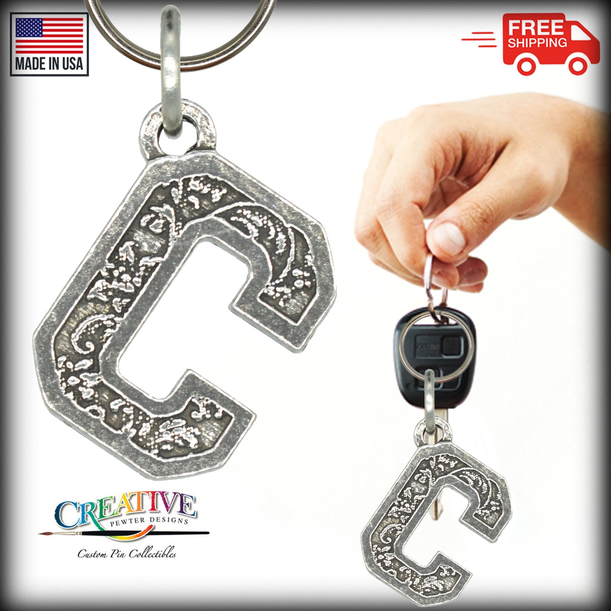 Letter C Keychain L003KC