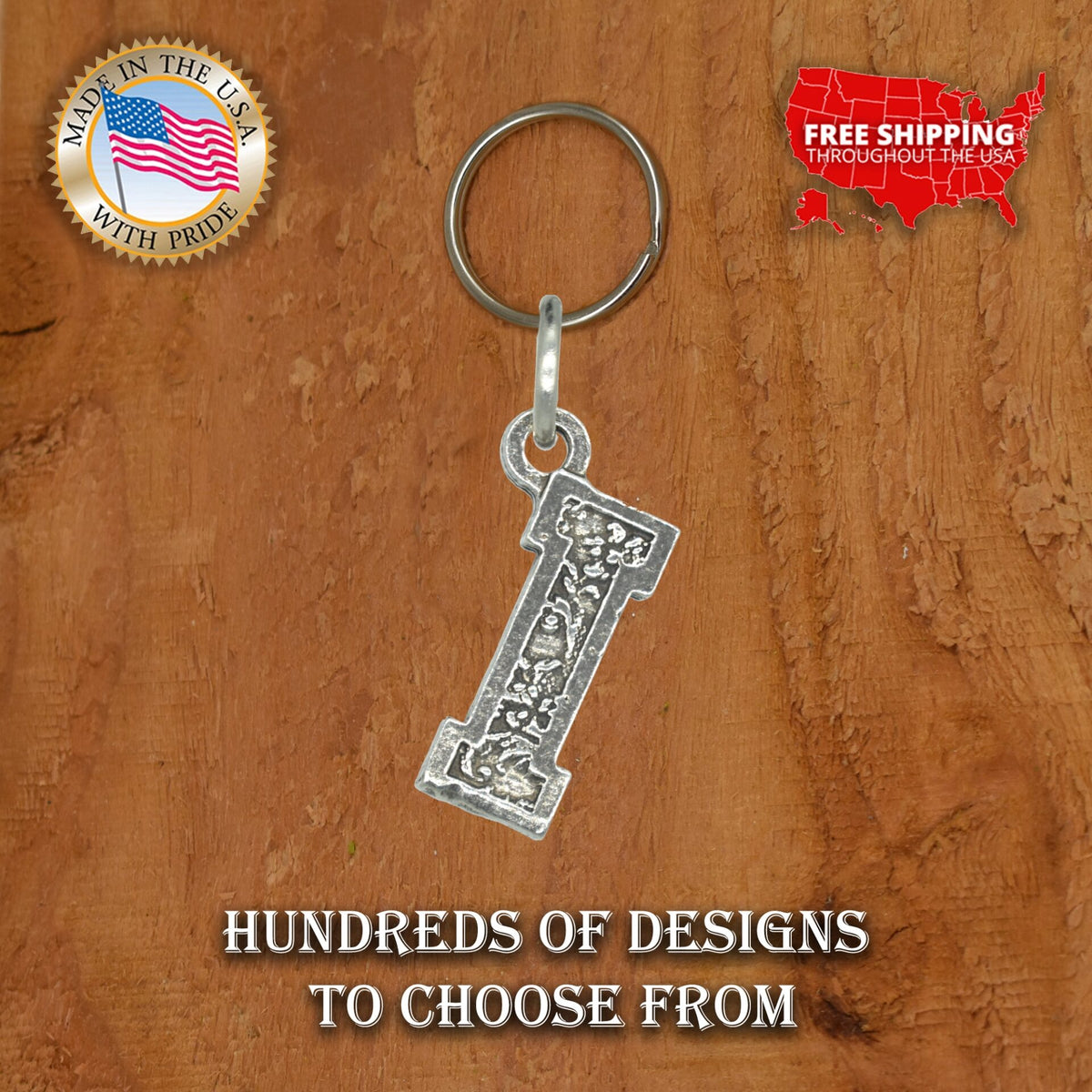 Letter I Keychain L009KC
