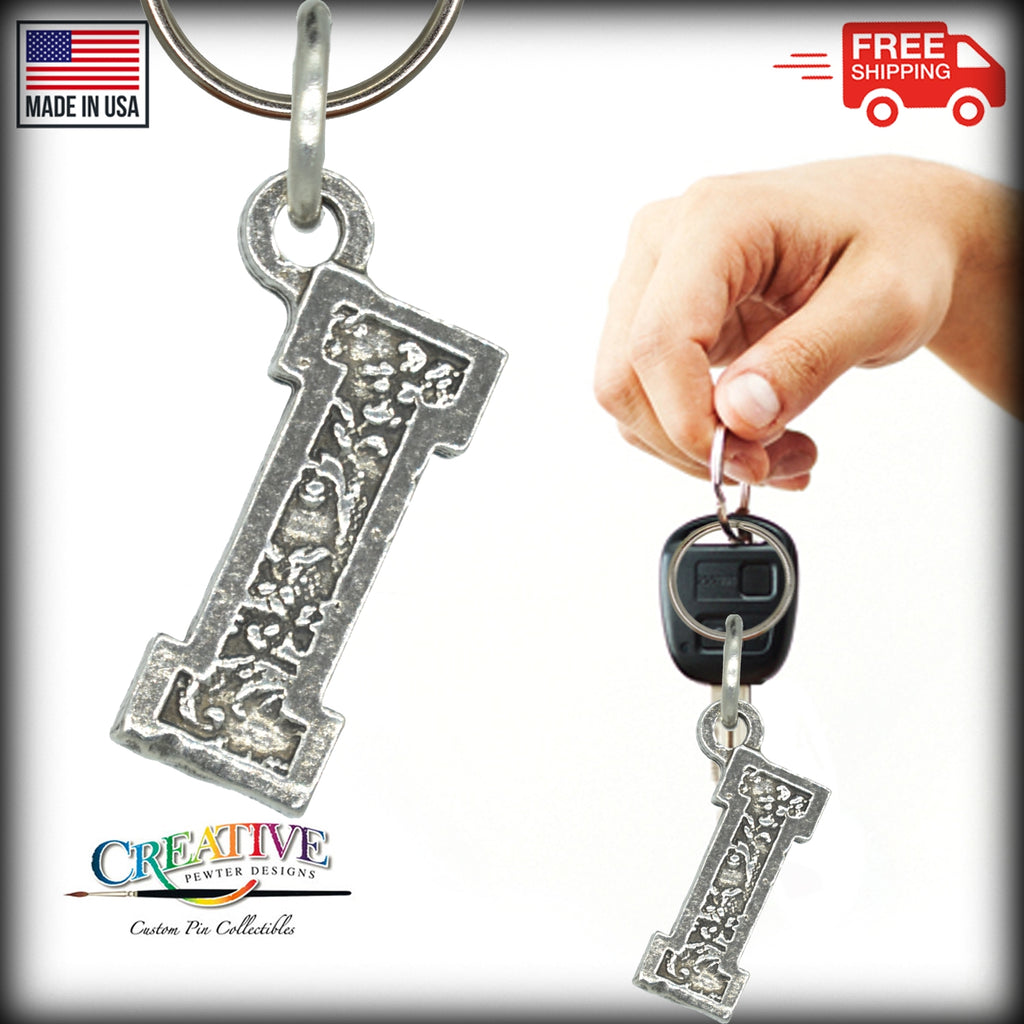 Letter I Keychain L009KC