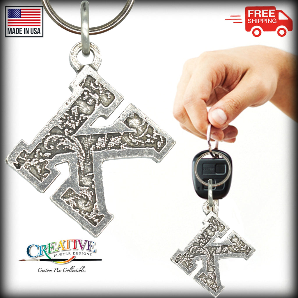 Letter K Keychain L011KC