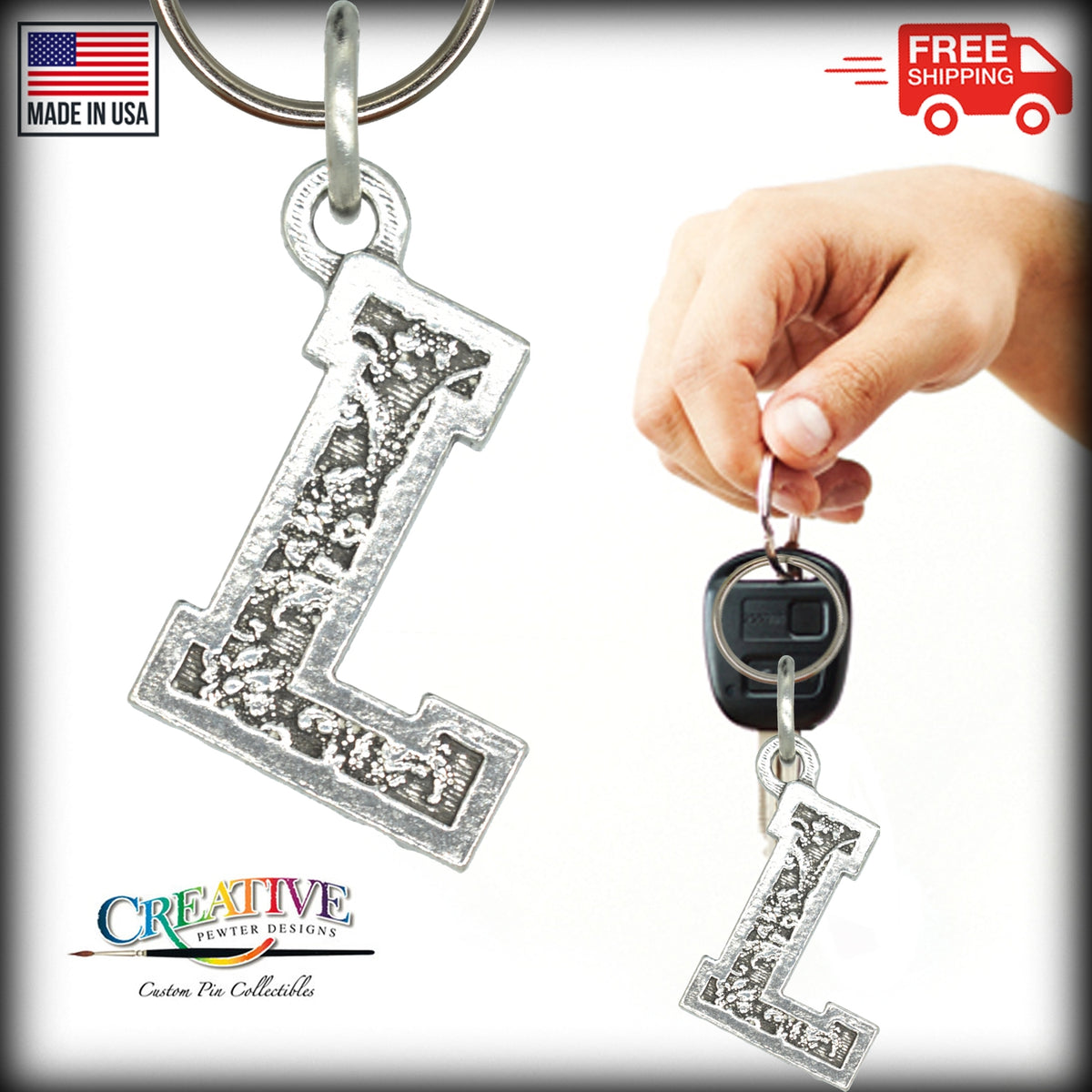 Letter L Keychain L012KC