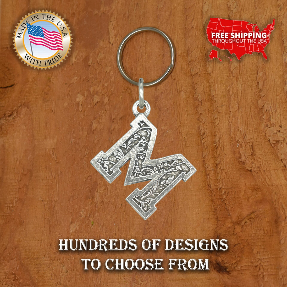 Letter M Keychain L013KC