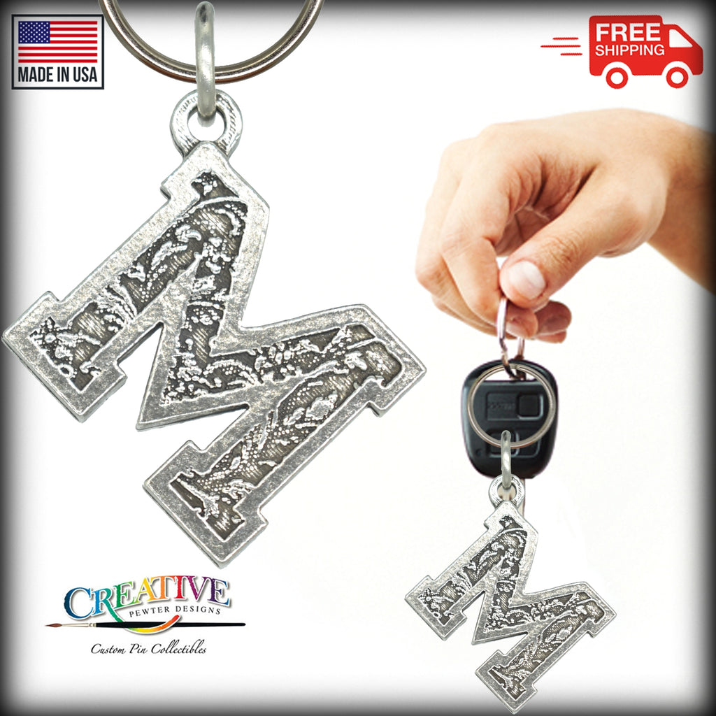 Letter M Keychain L013KC