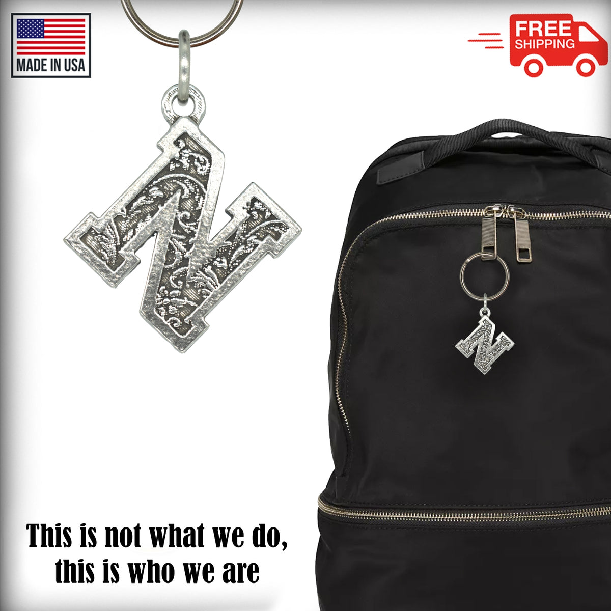 Letter N Keychain L014KC