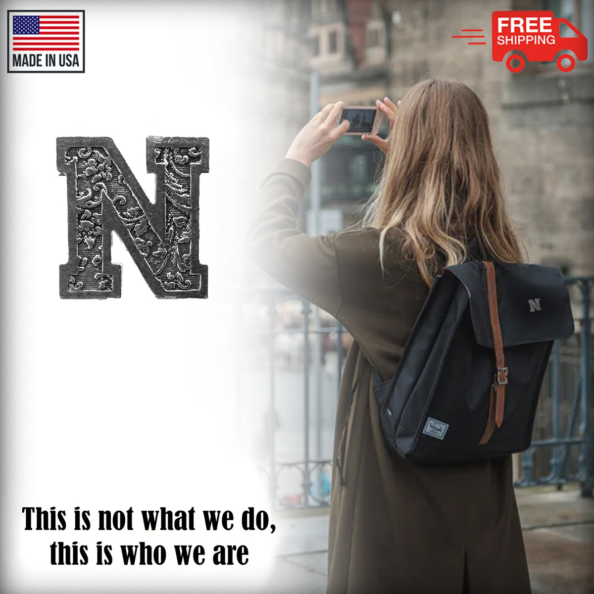 N Letter Pin L014
