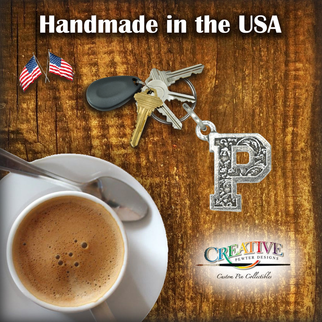 Letter P Keychain L016KC