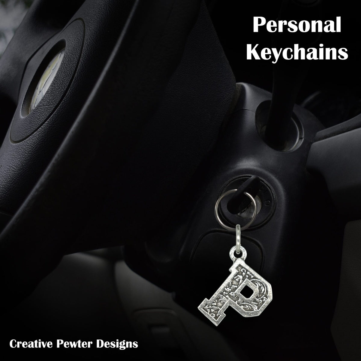 Letter P Keychain L016KC