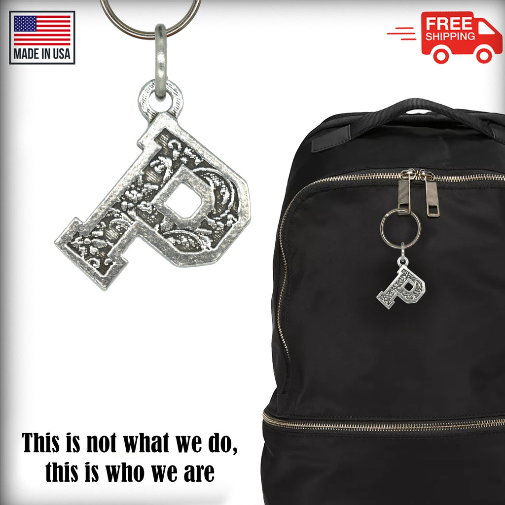 Letter P Keychain L016KC