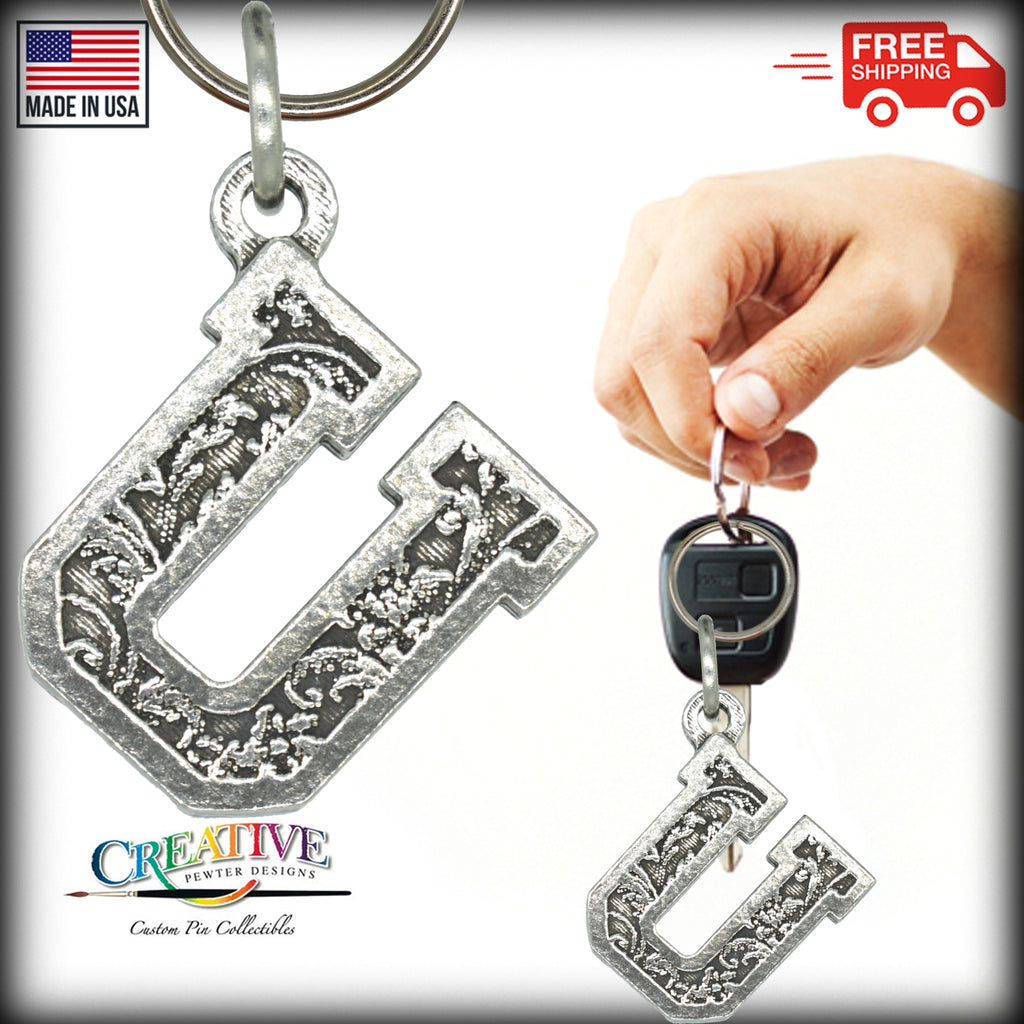 Letter U Keychain L021KC