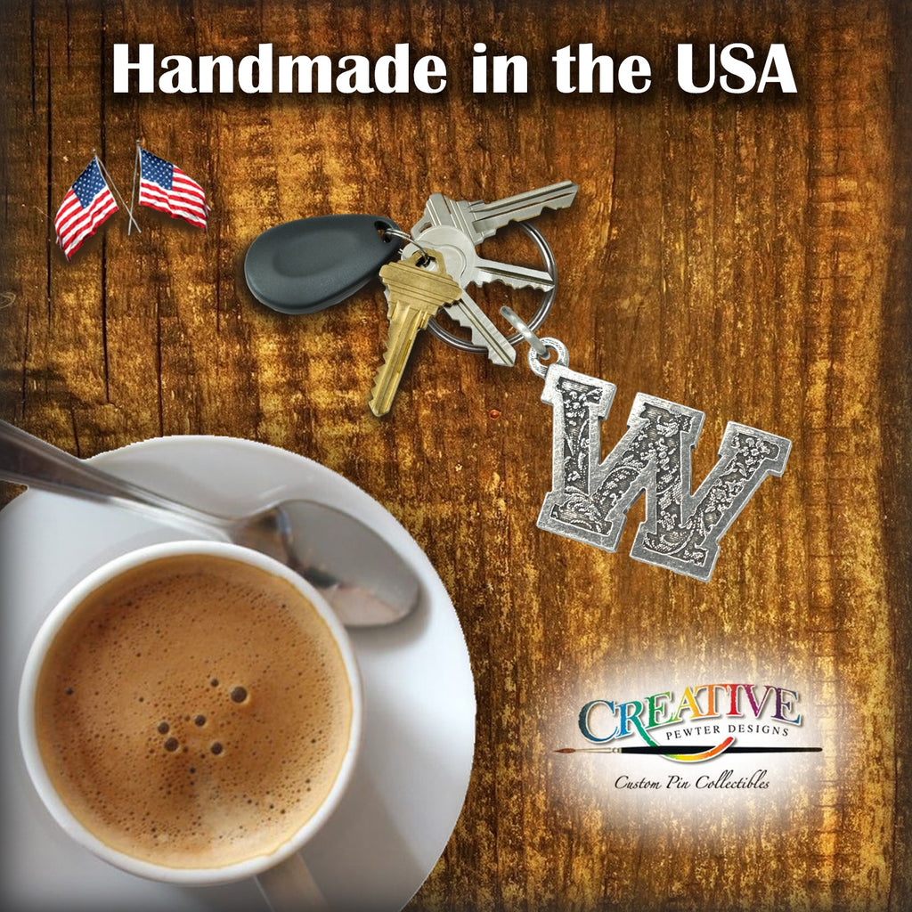 Letter W Keychain L023KC