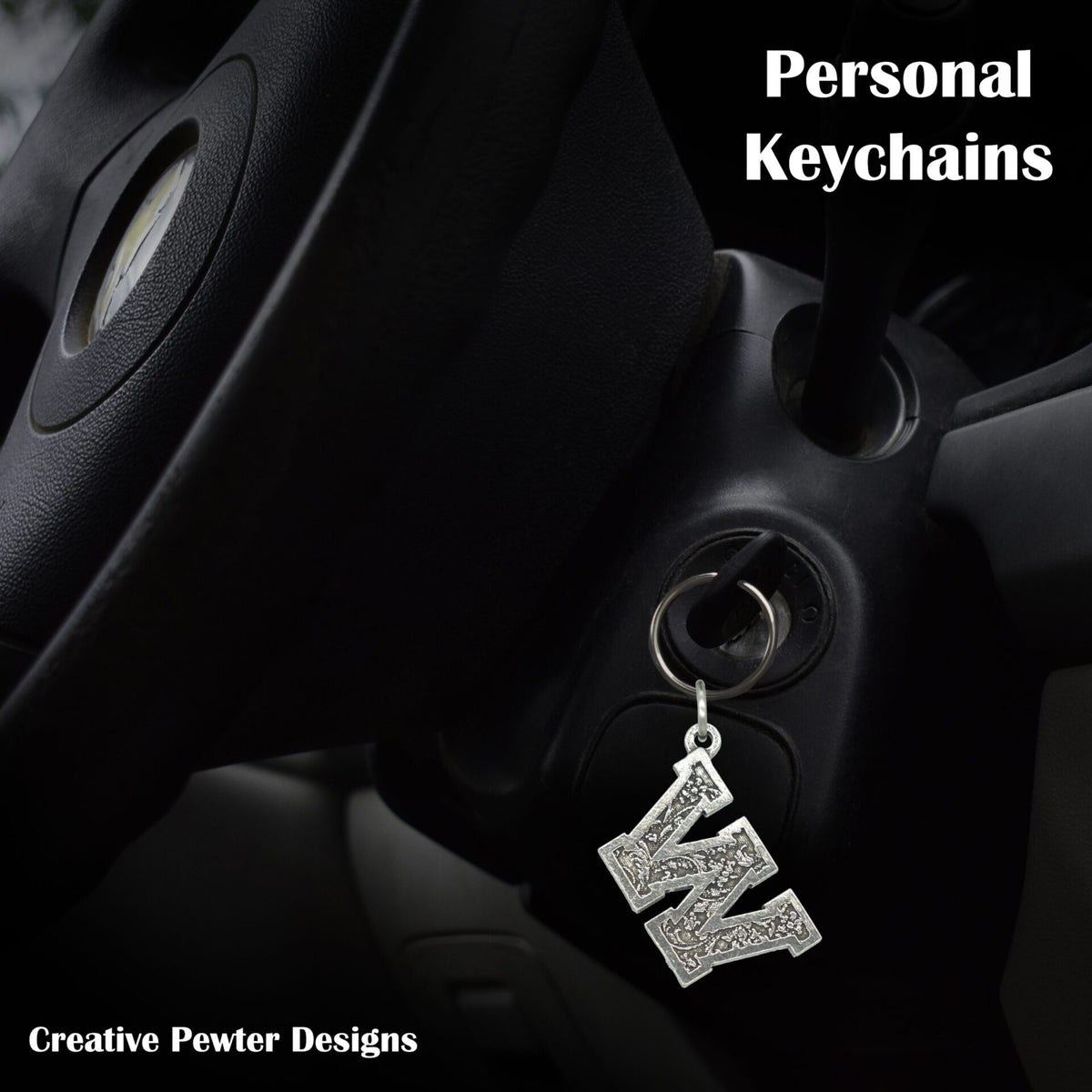 Letter W Keychain L023KC