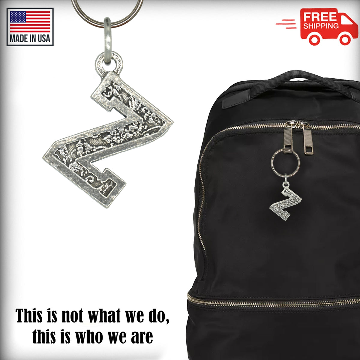 Letter Z Keychain L026KC