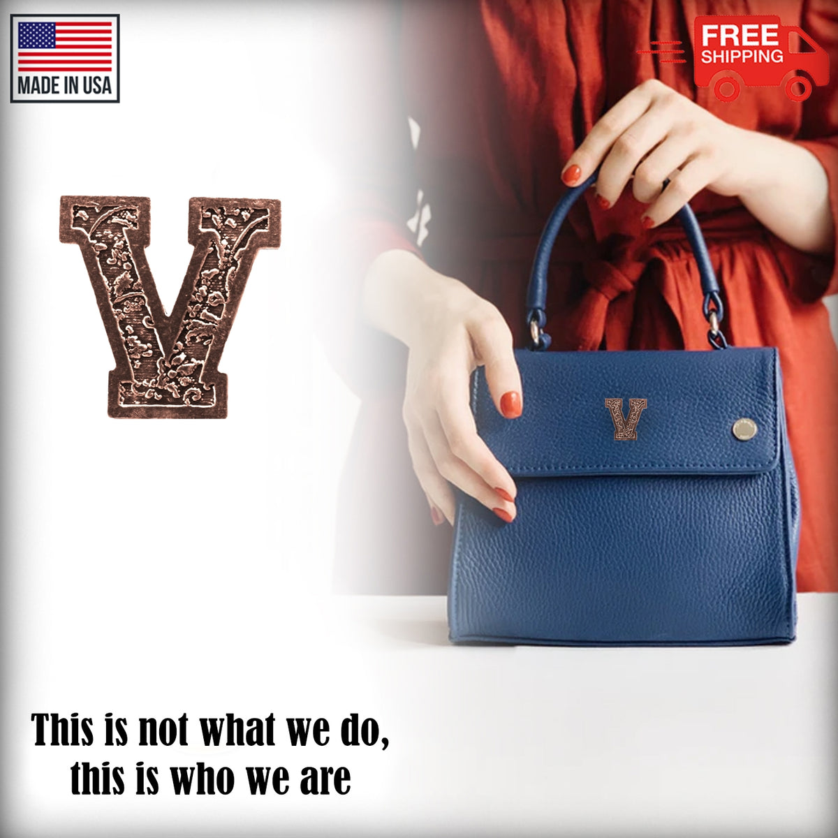 V Letter Pin L022