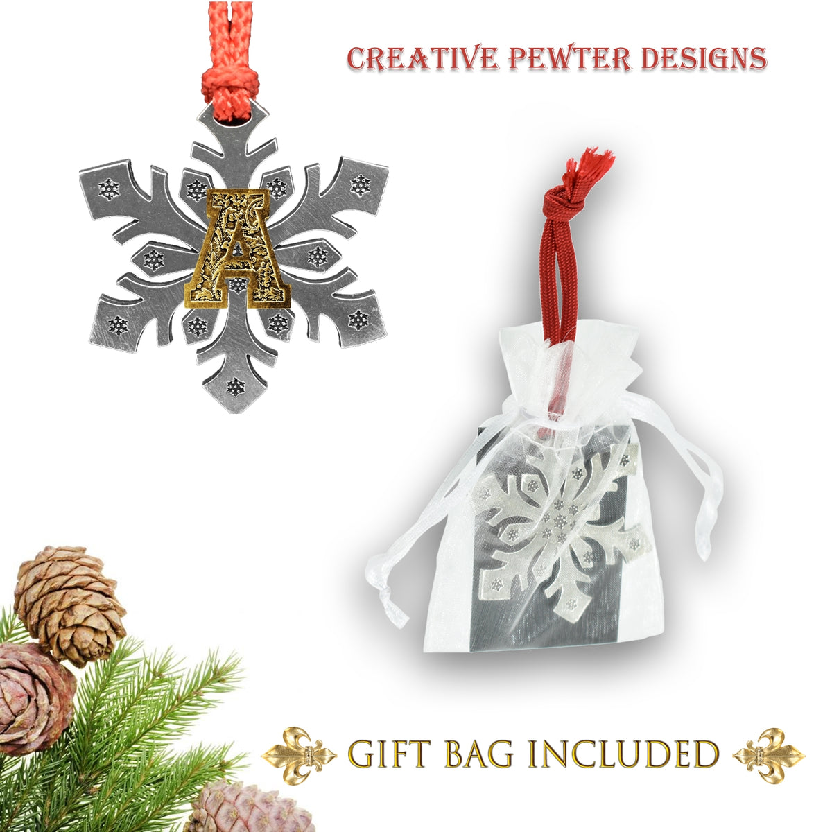 A Letter Christmas Ornament L001SF