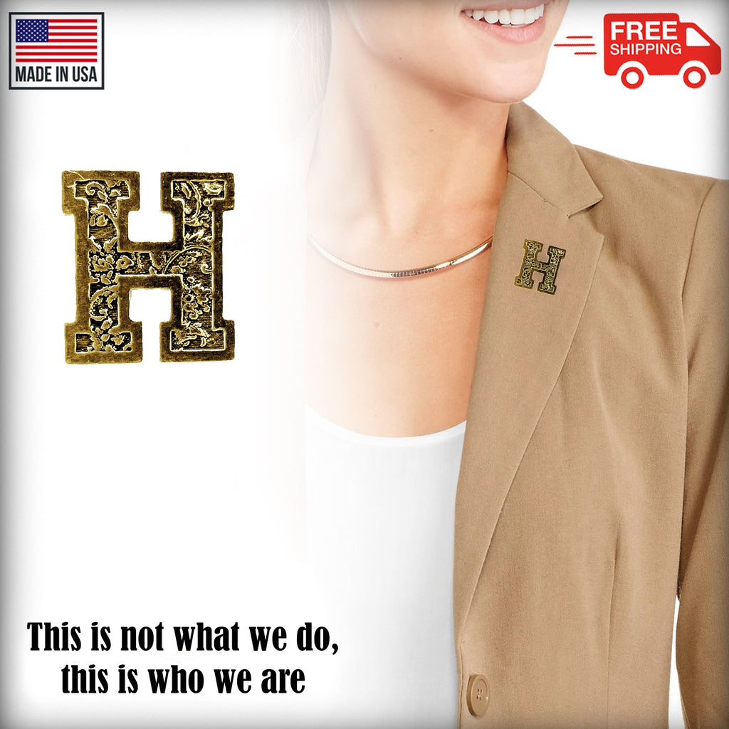 H Letter Pin L008
