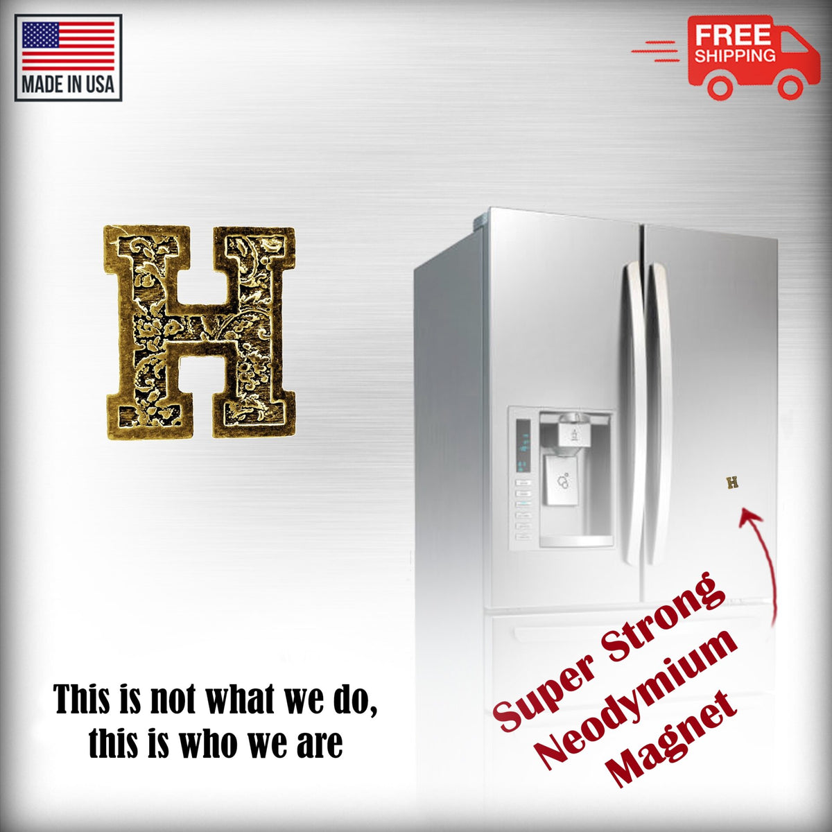 H Letter Magnet L008