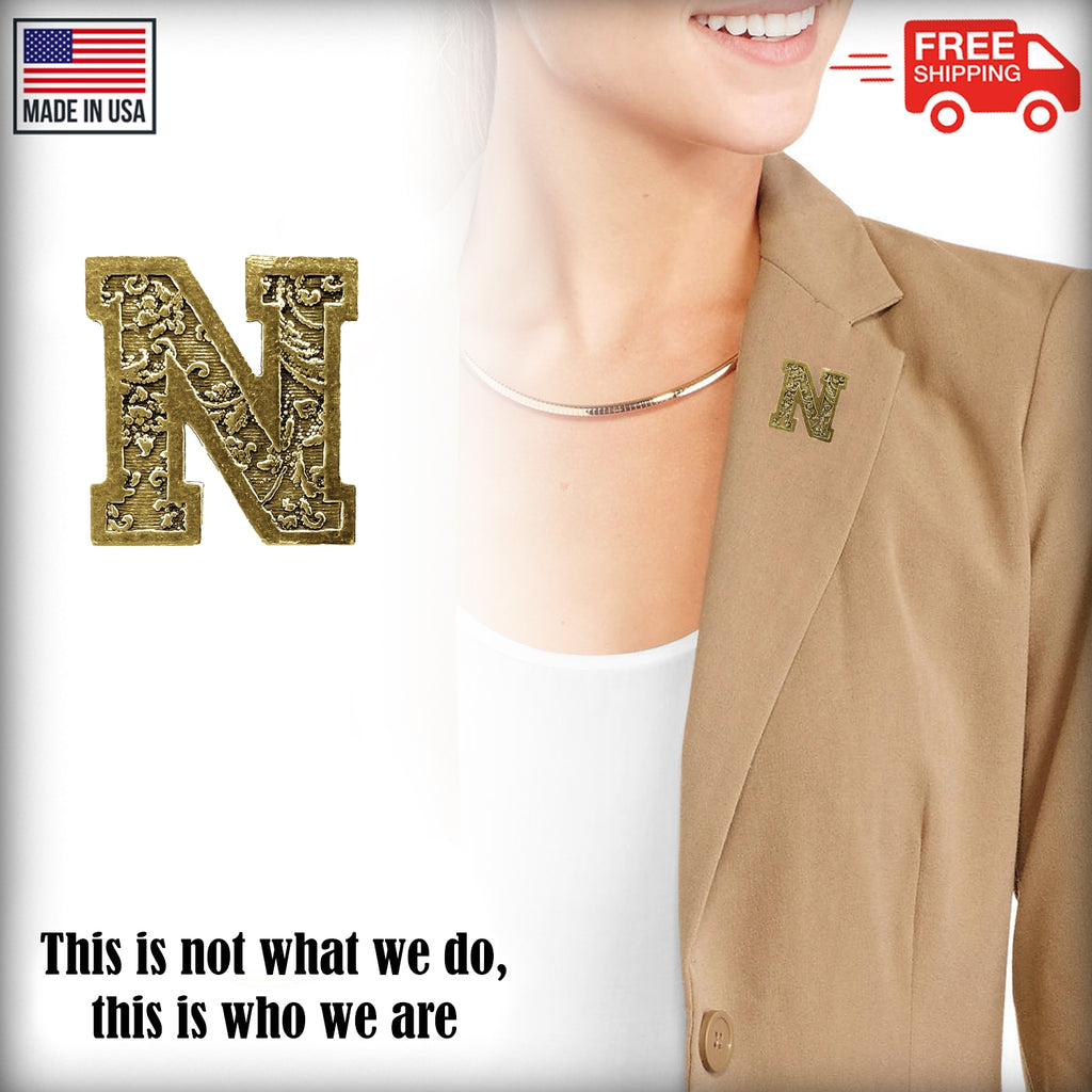 N Letter Pin L014