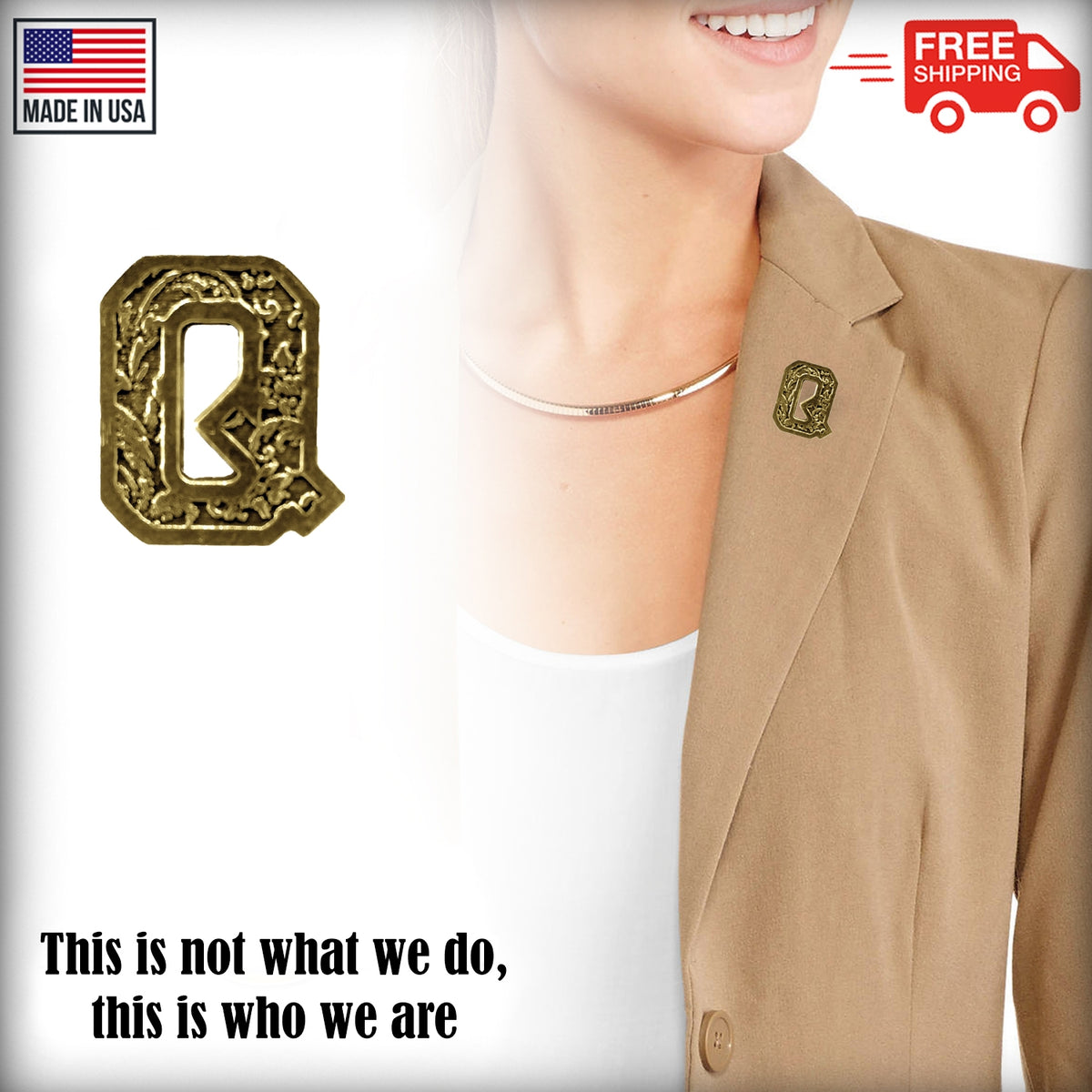Q Letter Pin L017