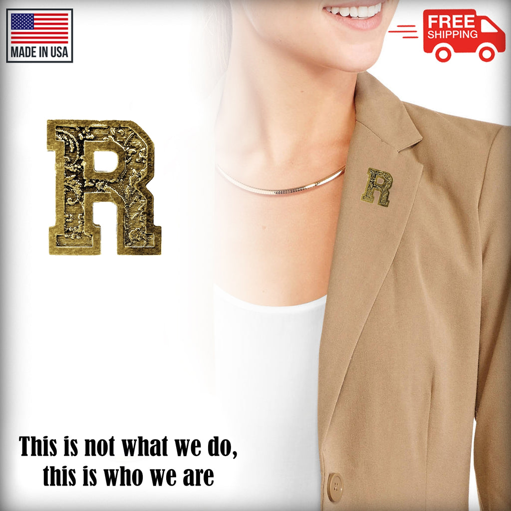 R Letter Pin L018