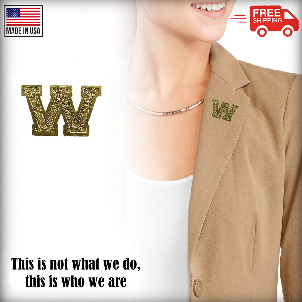 W Letter Pin L023