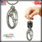 Whitetail Deer Leaping Keychain M006KC
