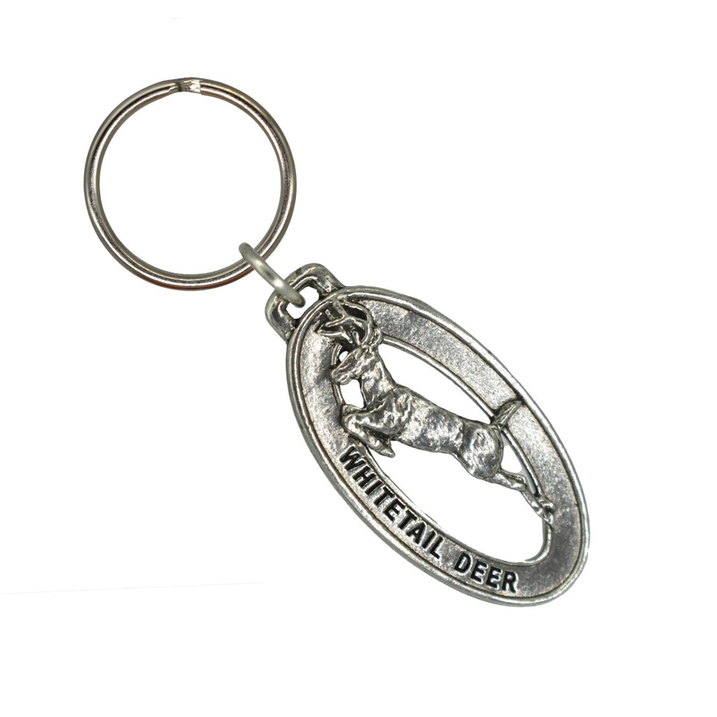 Whitetail Deer Leaping Keychain M006KC
