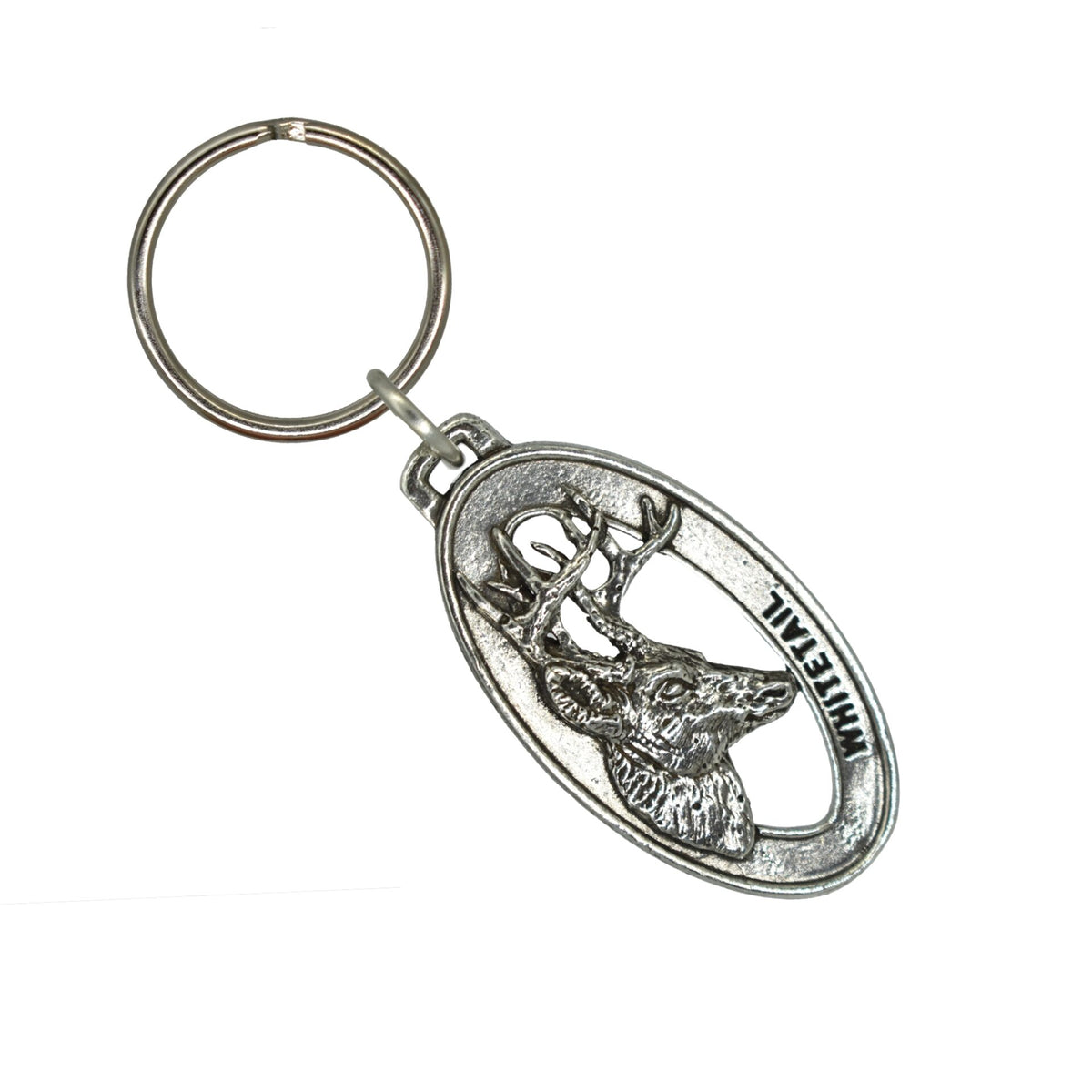 Whitetail Deer Head Keychain M008KC