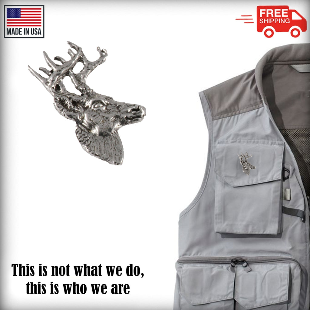 Whitetail Deer Head Pin M008