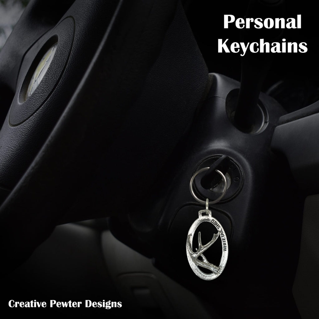 Whitetail Deer Antler Keychain M009KC