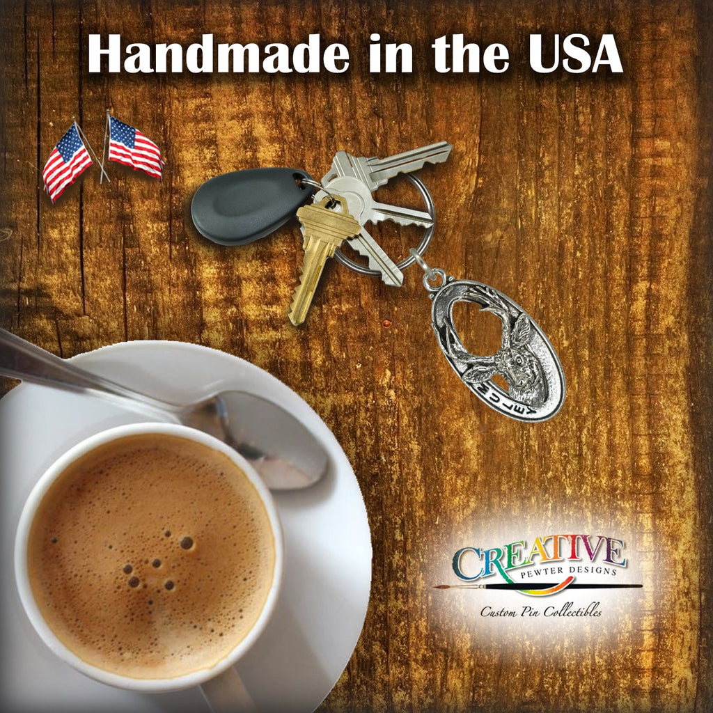 Mule Deer Head Keychain M011KC