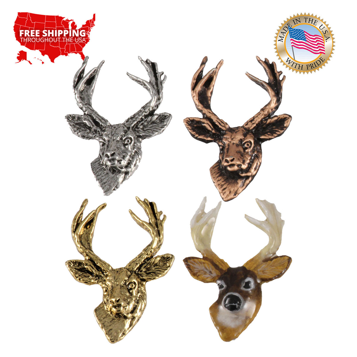 Mule Deer Front Pin M011
