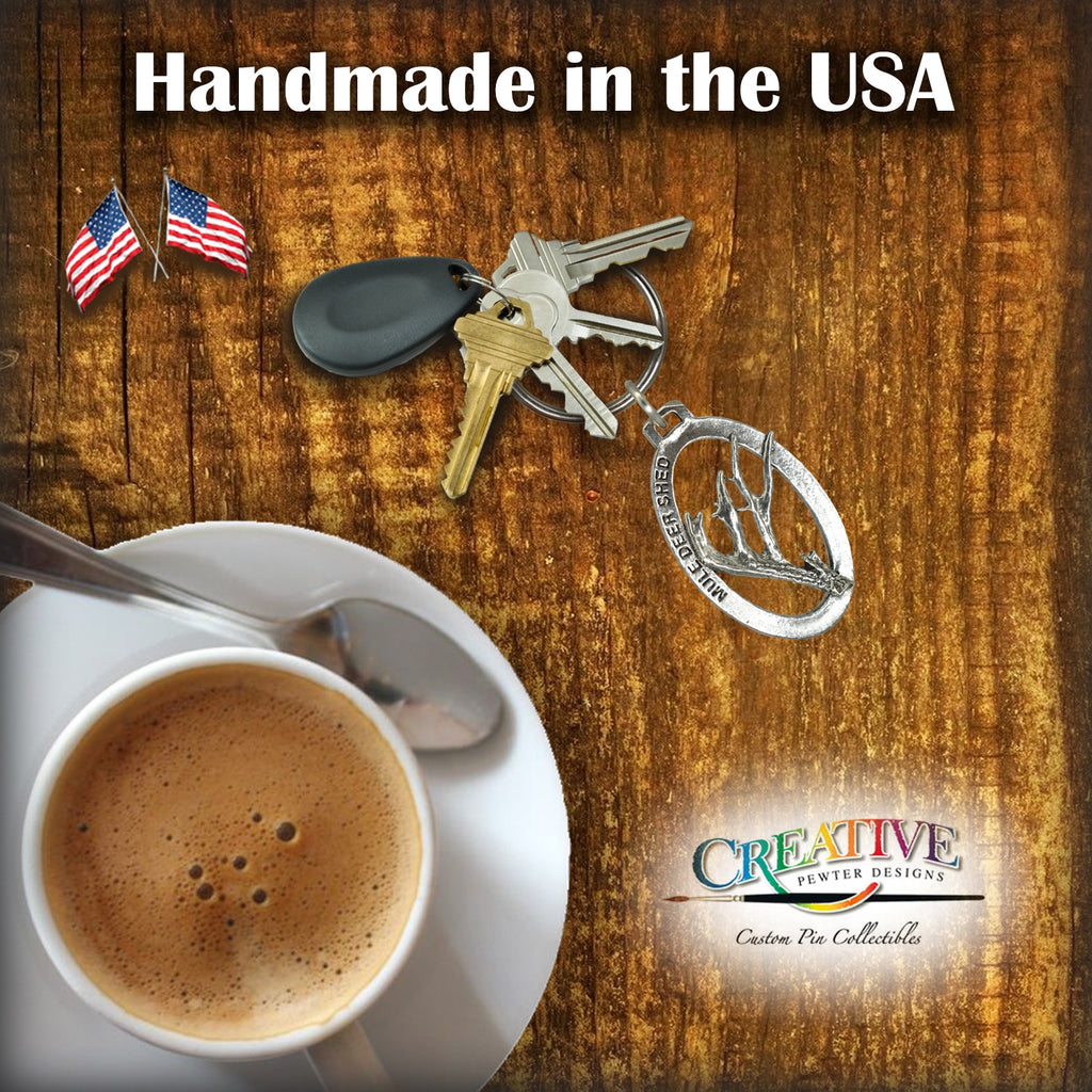Mule Deer Antler Keychain M012KC