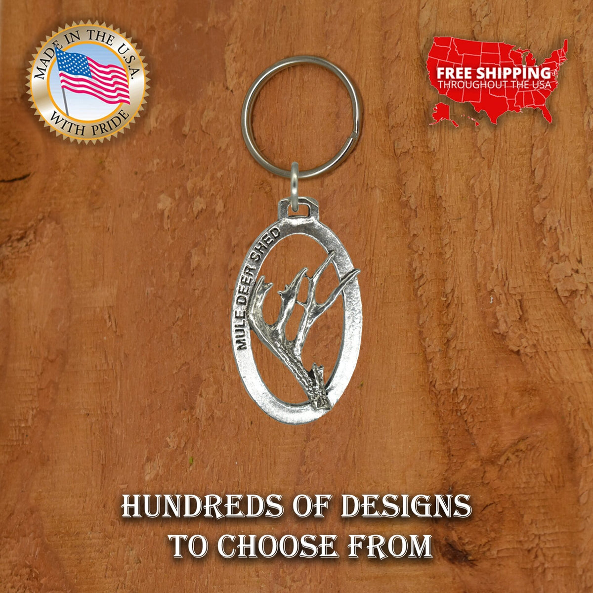 Mule Deer Antler Keychain M012KC